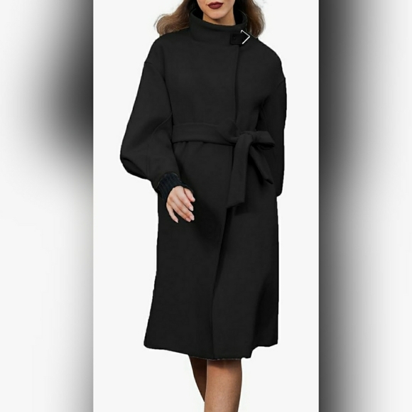 Stand Collar Funnel Neck Coats Ladies Woman Within Plus Size